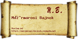 Mármarosi Bajnok névjegykártya